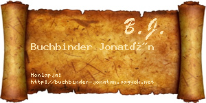 Buchbinder Jonatán névjegykártya